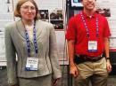 Magda Moses, KM4EGE, and Nathaniel Frissell, W2NAF, at the AGU Fall Meeting.